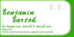 benjamin bartok business card